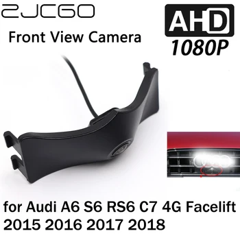ZJCGO Автомобильный Вид Спереди С ЛОГОТИПОМ Парковочная Камера AHD 1080P Ночного Видения для Audi A6 S6 RS6 C7 4G Подтяжка лица 2015 2016 2017 2018